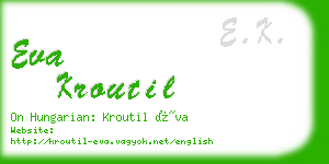 eva kroutil business card